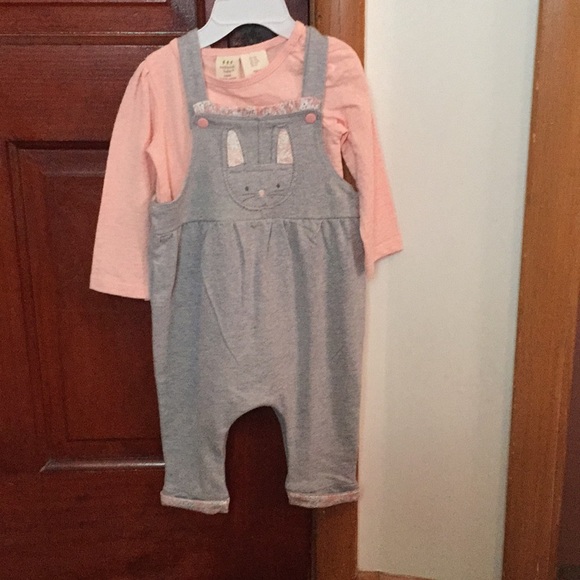 NWT Organic cotton bunny overalls - Picture 1 of 3